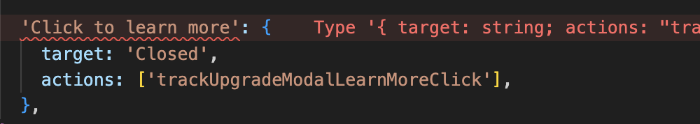 Misleading typescript error highlighting a state when its internal action type is the problem